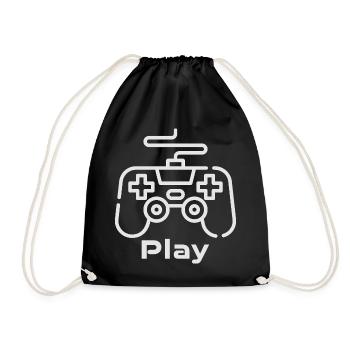 Retro Gaming Controller Illustration - Turnbeutel - Schwarz - Vorne