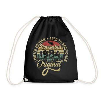 Novembre 1984 Cadeau d’anniversaire Novembre 1984 - Sac de sport léger - noir - Devant