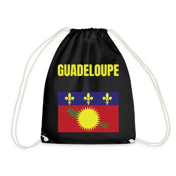 T-Shirt mit Flagge auf den Antillen von Guadeloupe - Turnbeutel - Schwarz - Vorne