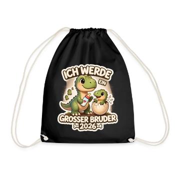 Big Brother 2026 Oeuf Bébé Dino Dinosaure - Sac de sport léger - noir - Devant