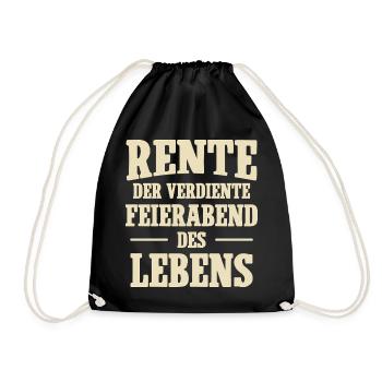 Pension the well-deserved end of life - Drawstring Bag - black - Front