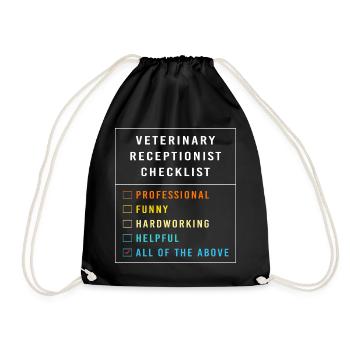 Vétérinaire, Réceptionniste, Vétérinaire, Secrétaire - Sac de sport léger - noir - Devant