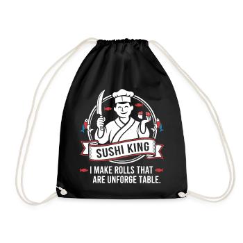 Sushi King: Unforgettable Rolls - Drawstring Bag - black - Front