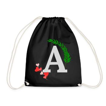 A - Turnbeutel - Schwarz - Vorne