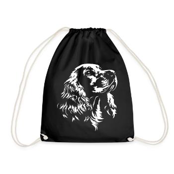 Chiens en silhouette du cocker espagnol anglais Wilsigns - Sac de sport léger - noir - Devant