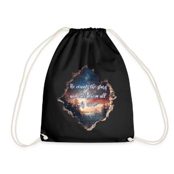 Bible Verse Christian Religious - Drawstring Bag - black - Front
