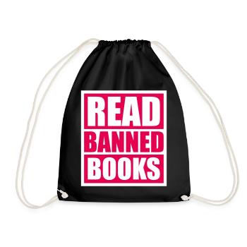 Read Banned Books Verbotene Bücher Lesen Freiheit - Drawstring Bag - black - Front