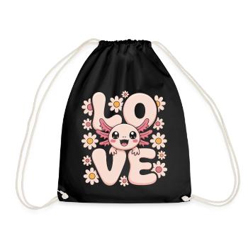 Monstre de marguerites d’amour pastel - Sac de sport léger - noir - Devant