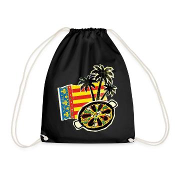 Valencia Palm Paella - Drawstring Bag - black - Front
