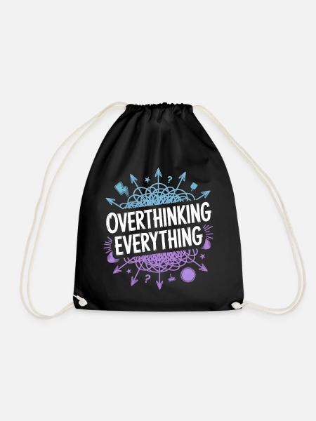 Overthinking Everything ADHS Chaos - Turnbeutel - Schwarz