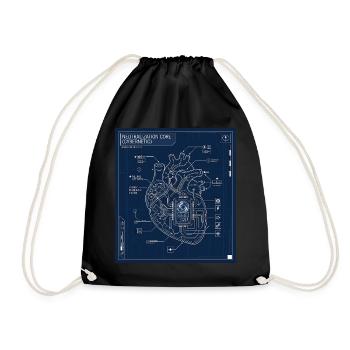 Cybernetic - Drawstring Bag - black - Front