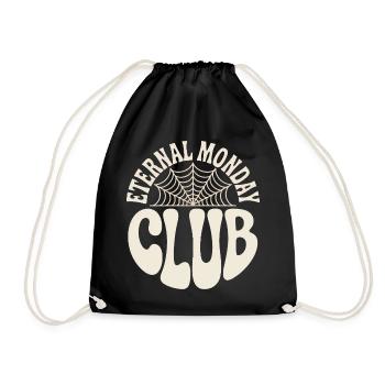 Emerald Monday Club Logo - Drawstring Bag - black - Front