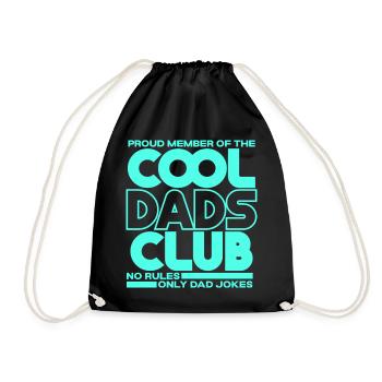 Cool Dads Club - Papa Vatertag Geschenk - Turnbeutel - Schwarz - Vorne