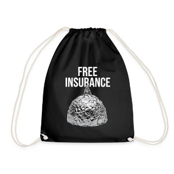 Alu Hat Insurance - Drawstring Bag - black - Front