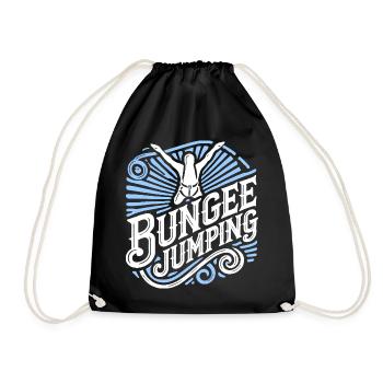  Bungee Jumper Geschenkidee, Bungy Jumps, Bungee - Turnbeutel - Schwarz - Vorne