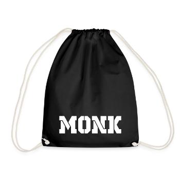 MONK white - Turnbeutel - Schwarz - Vorne