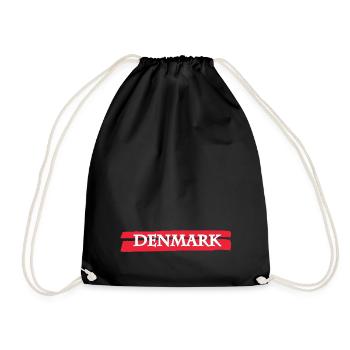 Denmark Danmark Denmark - Drawstring Bag - black - Front