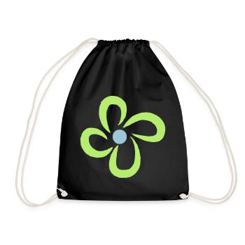 flower - Drawstring Bag - black - Front