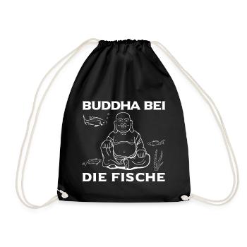 Buddha bei die Fische - Turnbeutel - Schwarz - Vorne
