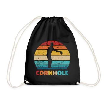 Cornhole - Turnbeutel - Schwarz - Vorne