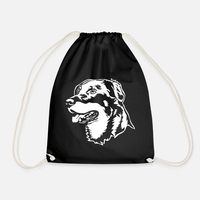 Beauceron Kopf "Black Edition" - Turnbeutel - Schwarz