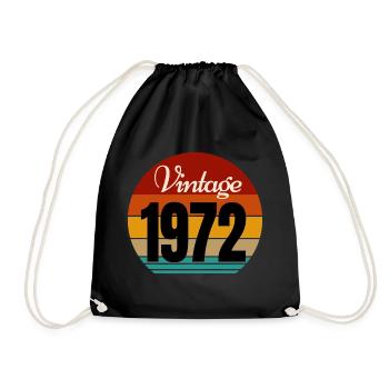 Jahrgang 1972 - Turnbeutel - Schwarz - Vorne
