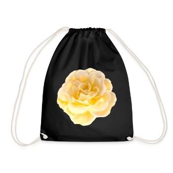Rose Blume - Turnbeutel - Schwarz - Vorne
