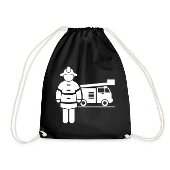 Firefighter Floriansjünger firefighters - Drawstring Bag - black - Front