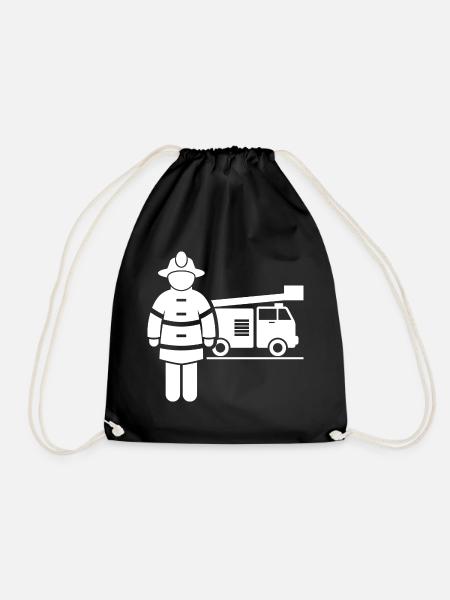 Feuerwehrmann Floriansjünger Brandbekämpfer - Turnbeutel - Schwarz