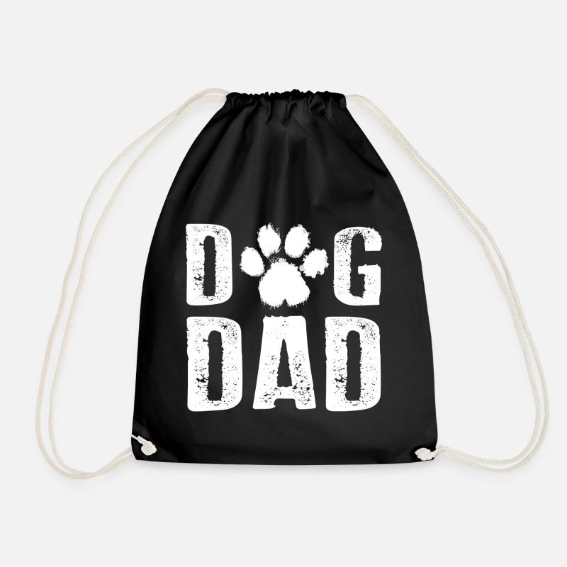 DOG DAD Hundebesitzer Männer - Turnbeutel - Schwarz