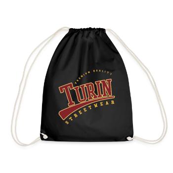 Turin Torino Italy College High School Style - Drawstring Bag - black - Front