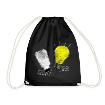 sel de la terre lumière du monde citation bible - Sac de sport léger - noir - Devant