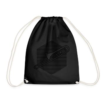 Brass Band Tromboniste Dames Ténor Trombone - Sac de sport léger - noir - Devant