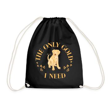 The only gold I need - Golden Retriever Lover - Turnbeutel - Schwarz - Vorne