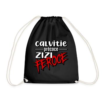 calvitie précoce, zizi féroce - Sac de sport léger - noir - Devant