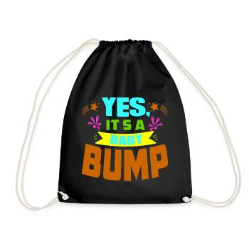 Mère Enceinte Bébé Nourrisson T-shirt Maman - Sac de sport léger - noir - Devant