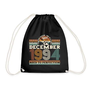 Décembre Né 1994 Cadeau du 28e anniversaire - Sac de sport léger - noir - Devant
