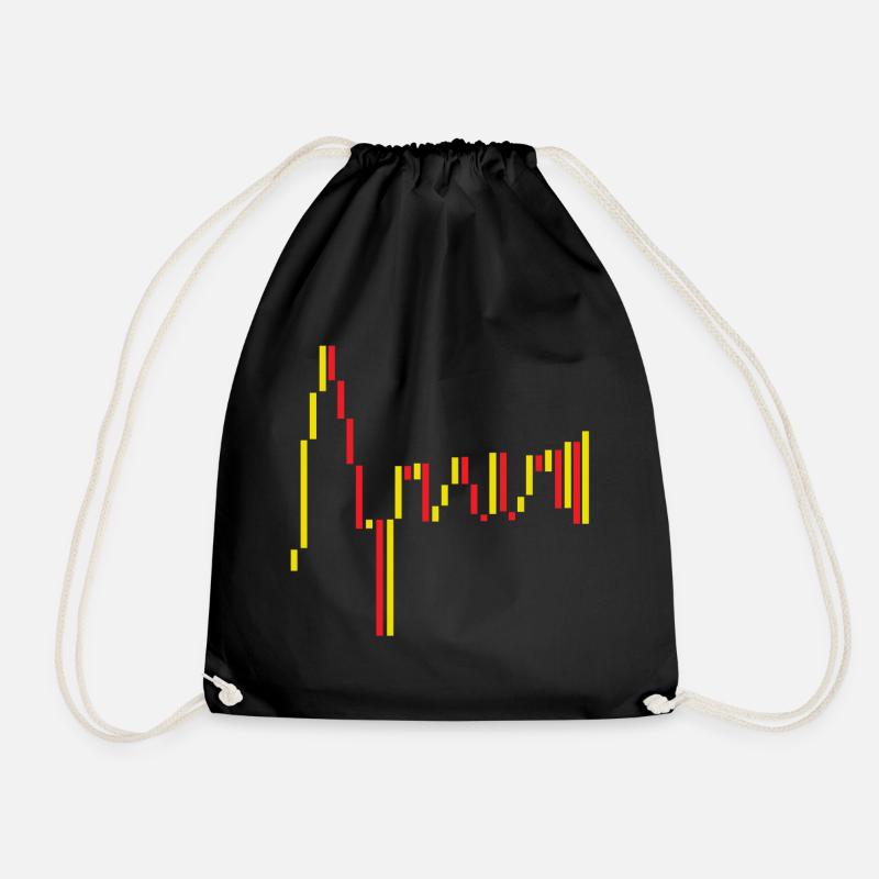 Spain Stock Exchange Red Yellow - Drawstring Bag - black