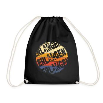 Erlangen Germany City Vintage Retro Skyline - Drawstring Bag - black - Front
