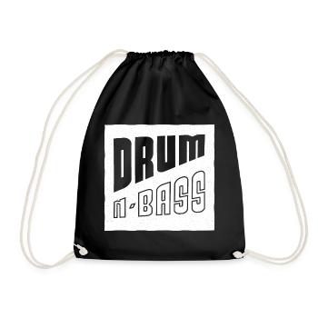 Drum And Bass electronic music DNB, bass - Drawstring Bag - black - Front