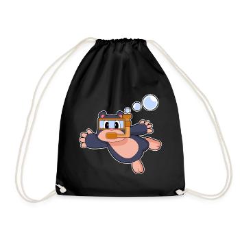 Mole Diver Snorkel Diving - Drawstring Bag - black - Front