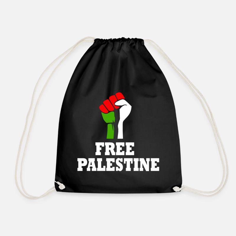Free palestine - Turnbeutel - Schwarz