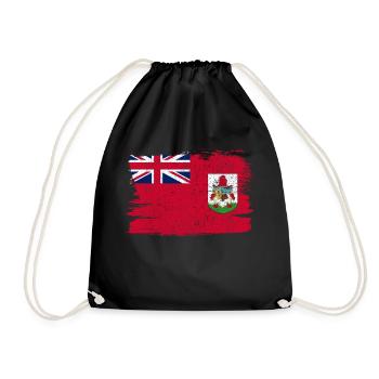 Bermuda Shorts Flagge Flagge Frieden Vintage - Turnbeutel - Schwarz - Vorne