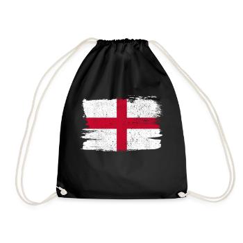 Inghilterra Bandiera England Flagge Frieden Vintage - Turnbeutel - Schwarz - Vorne