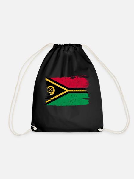 Vanuatu Bandiera drapeau paix Vintage - Sac de sport léger - noir