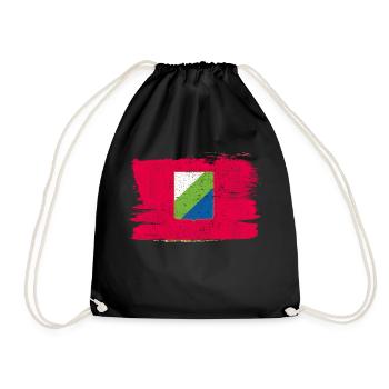 Abruzzo Flag Italy Flag Peace Vintage - Drawstring Bag - black - Front