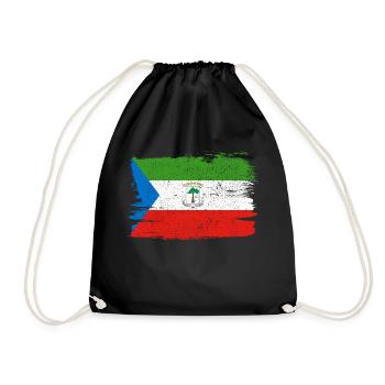 Guinée équatoriale drapeau drapeau paix Vintage - Sac de sport léger - noir - Devant