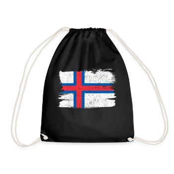 Îles Féroé drapeau drapeau paix Vintage - Sac de sport léger - noir - Devant