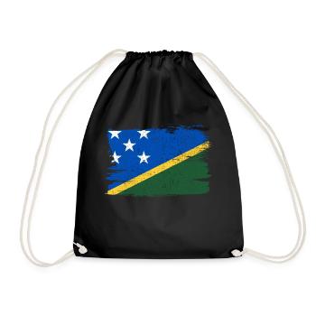 Salomonen Flagge Flagge Frieden Vintage - Turnbeutel - Schwarz - Vorne