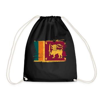 Sri Lanka Flag Flag Peace Vintage - Drawstring Bag - black - Front